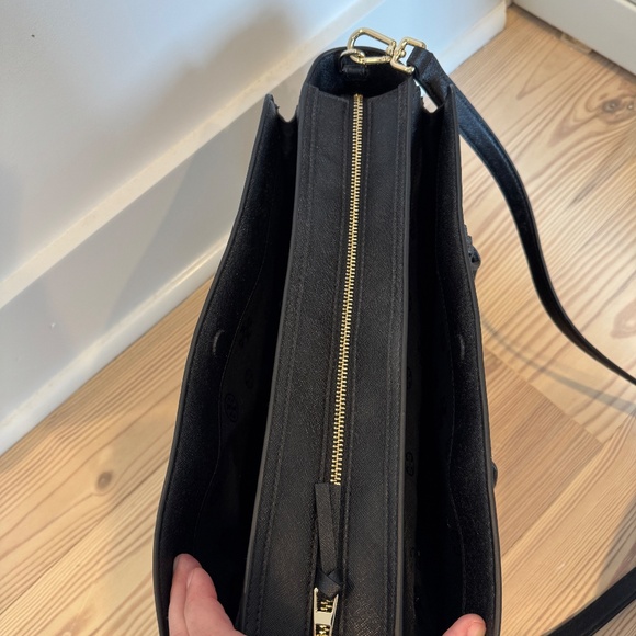 Tory Burch Black Leather Tote/Laptop Bag - Picture 10 of 14